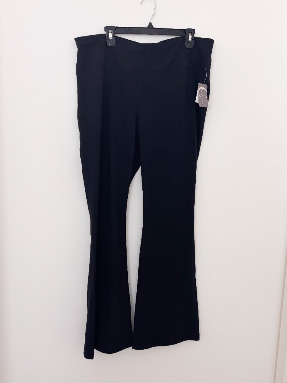 NWT C Active Black Flare Leg Yoga Pants Plus Size 18/20W Stretch Athleisure